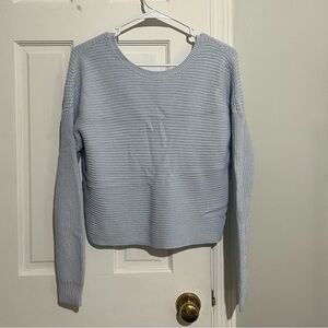 hollister light blue reversible sweater